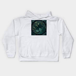 Keleidoscope of forest leaves Kids Hoodie